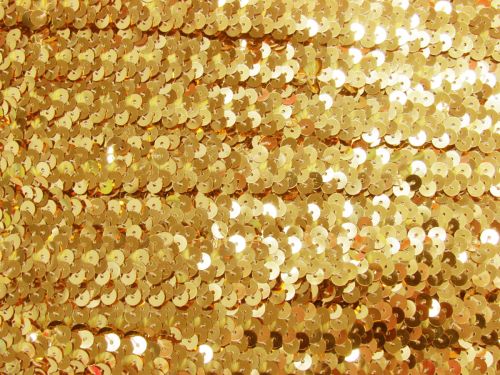 Great value Stretch Sequin Trim- 2 Row- Bright Gold #T304 available to order online New Zealand