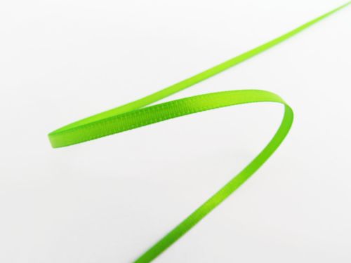 Great value 3mm Double Faced Satin Ribbon- Electric Green #T360 available to order online New Zealand