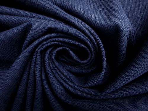 Great value Cotton Blend Pique Knit- Navy Blue #10614 available to order online New Zealand