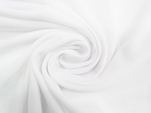 Great value Cotton Blend Pique Knit- Bright White #10616 available to order online New Zealand