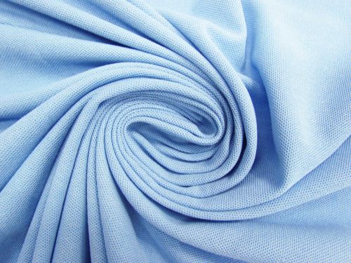 Great value Cotton Blend Pique Knit- Lake Blue #10871 available to order online New Zealand