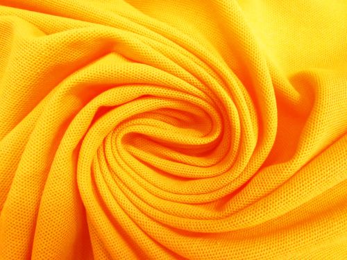 Great value Cotton Blend Pique Knit- Warm Sunshine Yellow #10875 available to order online New Zealand