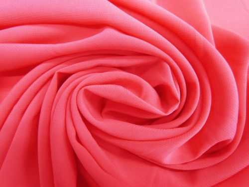 Great value Luxe Stretch Chiffon- Bright Coral #10903 available to order online New Zealand