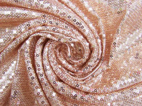 Great value Embroidered Sequin On Jersey- Pink Champagne #10926 available to order online New Zealand