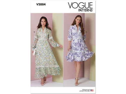 Great value Vogue Pattern V2004 MISSES' DRESS IN TWO LENGTHS- Size B5(8-10-12-14-16) available to order online New Zealand