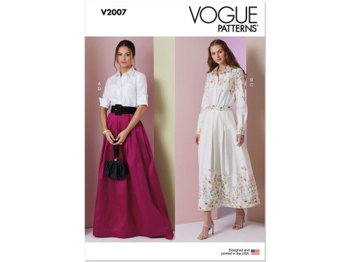 Great value Vogue Pattern V2007 MISSES' TWO PIECE DRESS- Size Y5 (18-20-22-24-26) available to order online New Zealand