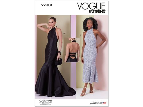 Great value Vogue Pattern V2010 MISSES' DRESS IN TWO LENGTHS- Size H5(6-8-10-12-14) available to order online New Zealand