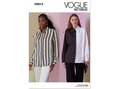 Great value Vogue Pattern V2012 MISSES' SHIRT- Size H5(6-8-10-12-14) available to order online New Zealand