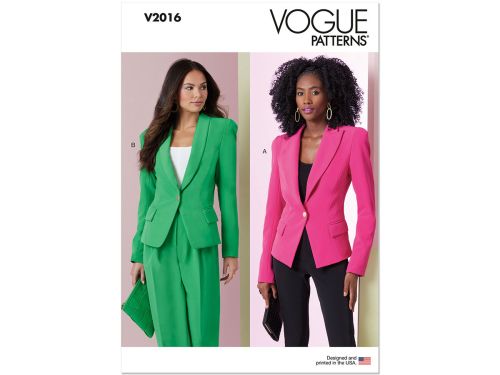 Great value Vogue Pattern V2016 MISSES' JACKETS- Size H5(6-8-10-12-14) available to order online New Zealand