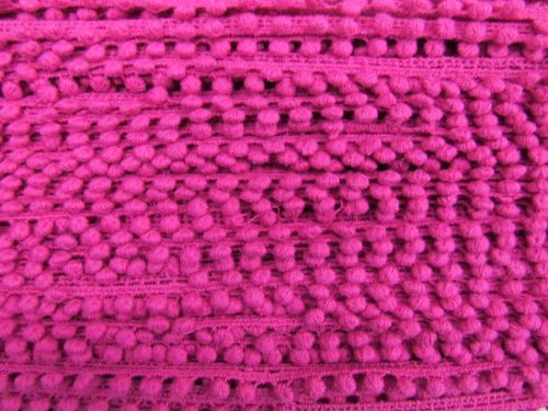 Great value 12mm Mini Pom Pom Trim- Magenta #T469 available to order online New Zealand