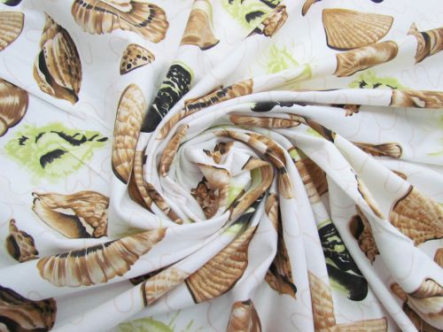 Great value 20m Roll of *Seconds* Seashell Cotton Jersey- Green #5115 available to order online New Zealand