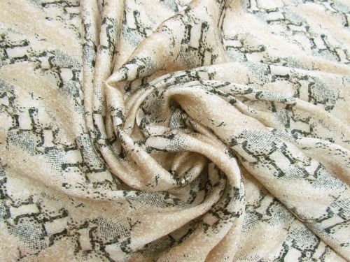 Great value 20m Roll of Serene Snake Viscose Satin #4052 available to order online New Zealand