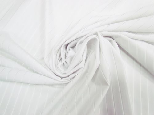 Great value 20m Roll of Sheer Stripe Spandex- White #4060 available to order online New Zealand