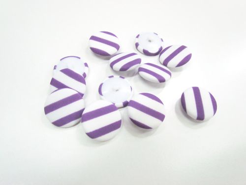 Great value 25mm Button- FB637 Purple Stripe available to order online New Zealand