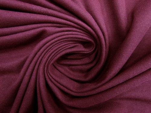 Great value Cotton Blend Pique Knit- Wine Maroon #11414 available to order online New Zealand