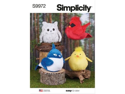 Great value Simplicity Pattern S9972 PLUSH BIRDS- Size OS (ONE SIZE) available to order online New Zealand