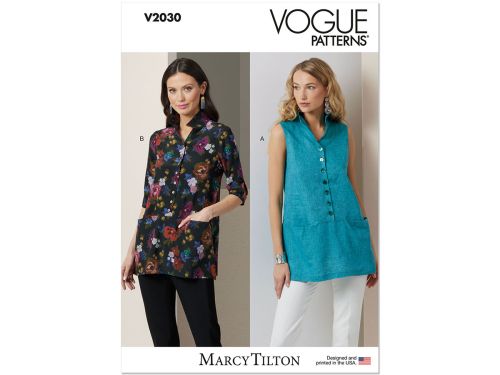 Great value Vogue Pattern V2030 MISSES TOP / VEST- Size B5(8-10-12-14-16) available to order online New Zealand