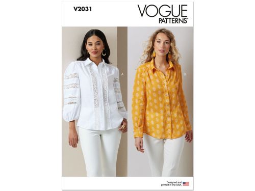 Great value Vogue Pattern V2031 MISSES TOP / VEST- Size H5(6-8-10-12-14) available to order online New Zealand