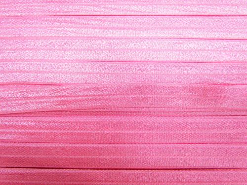 Great value 16mm Shiny Fold Over Elastic- Bright Bubblegum #T510 available to order online New Zealand