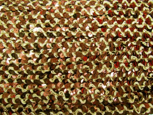 Great value 14mm Caramel Ripple Stretch Sequin Trim T536 available to order online New Zealand