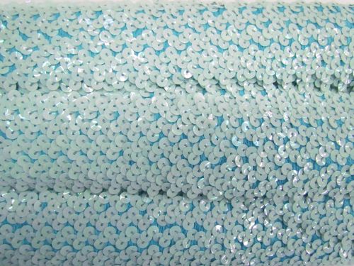 Great value 50mm Stretch Sequin Trim- Candy Blue T538 available to order online New Zealand