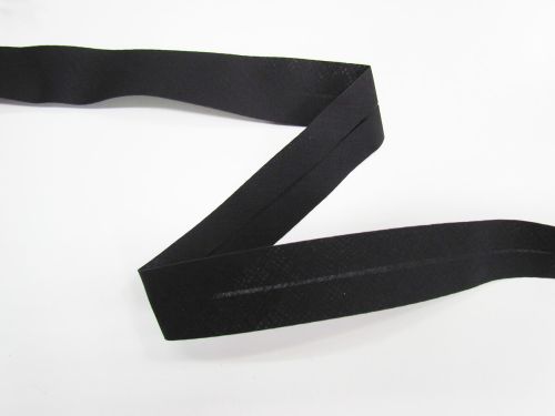 Great value 32mm Cotton Poly Bias Binding- Black T547 available to order online New Zealand