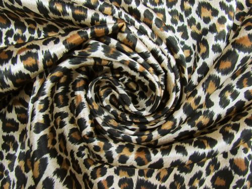 Great value Lucky Leopard Charmeuse Satin #11747 available to order online New Zealand