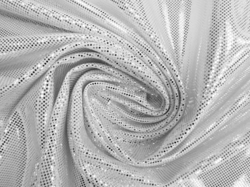 Great value Foile Spot Spandex- Liquid Mirror Silver #11818 available to order online New Zealand
