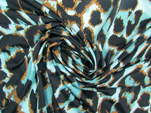 Great value Leopard Party Slinky Jersey- Cyan #11880 available to order online New Zealand