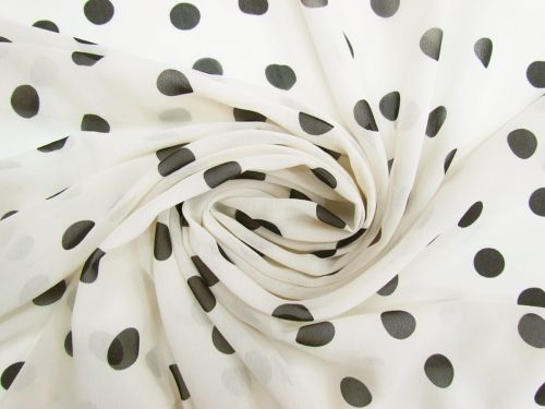 Great value Pattie Polka Dot Silk Chiffon #11901 available to order online New Zealand