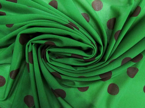 Great value Pippa Polka Dot 2 Way Stretch Mesh- Green #11927 available to order online New Zealand