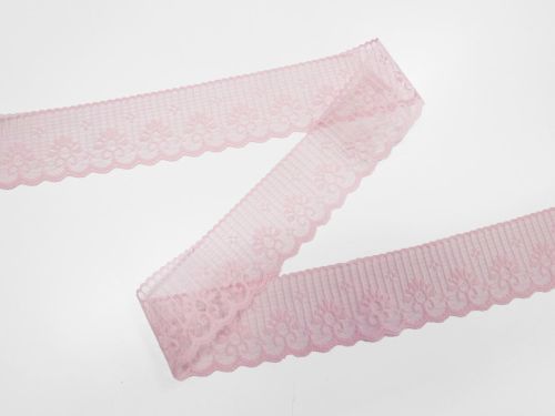 Great value 48mm Sabrina Lace Trim- Pink #T584 available to order online New Zealand