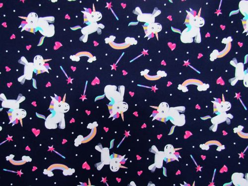 Great value Unicorn Magic Cotton- Navy #PW1478 available to order online New Zealand