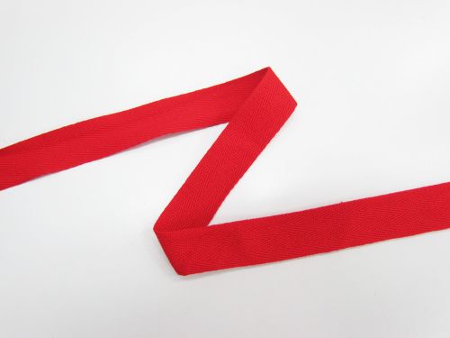 Great value 25mm Cotton Herringbone Tape- Hot Red #T609 available to order online New Zealand