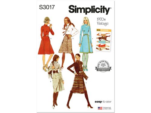 Great value Simplicity Pattern S3017 MISSES DRESS- Size Y5 (18-20-22-24-26) available to order online New Zealand
