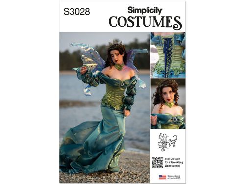 Great value Simplicity Pattern S3028 MISSES COSTUME- Size H5 (6-8-10-12-14) available to order online New Zealand