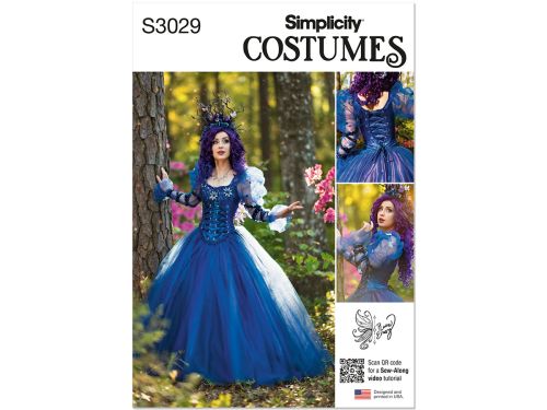 Great value Simplicity Pattern S3029 MISSES COSTUME- Size H5 (6-8-10-12-14) available to order online New Zealand