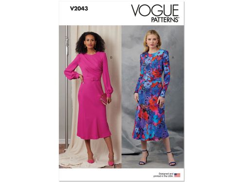 Great value Vogue Pattern V2043 MISSES DRESS- Size U5 (16-18-20-22-24) available to order online New Zealand