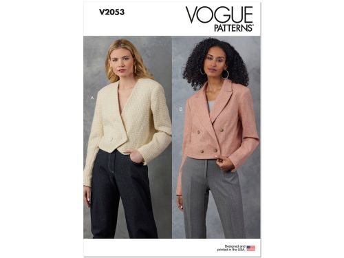 Great value Vogue Pattern V2053 MISSES JACKET- Size D5 (4-6-8-10-12) available to order online New Zealand