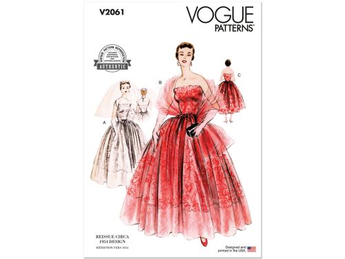Great value Vogue Pattern V2061 MISSES SPECIAL OCCASION- Size Y5 (18-20-22-24-26) available to order online New Zealand