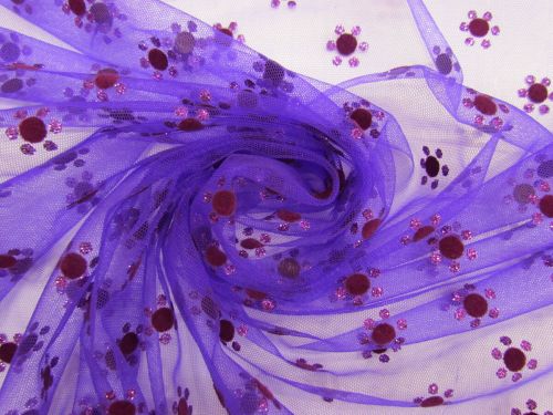 Great value *Seconds* Glittering Violets Flocked Net #12086 available to order online New Zealand