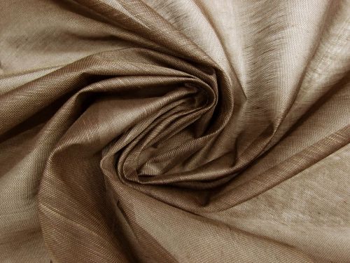 Great value Silk Linen Slub Organza- Carob Brown #12103 available to order online New Zealand