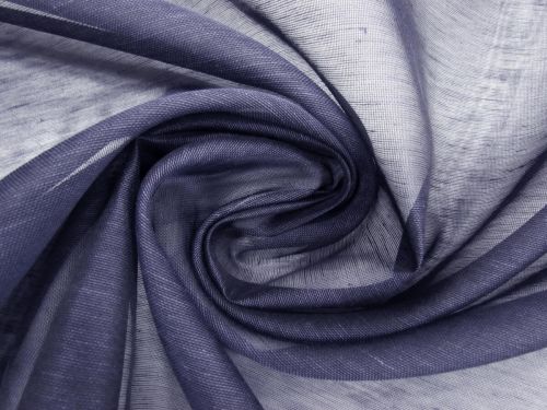 Great value Silk Linen Slub Organza- Midnight Navy #12104 available to order online New Zealand