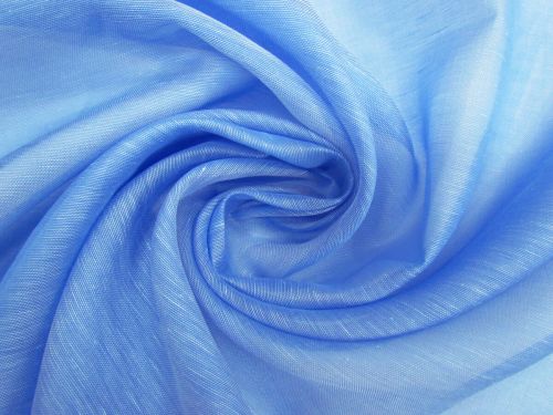 Great value Silk Linen Slub Organza- Summer Blue #12105 available to order online New Zealand