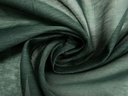 Great value Silk Linen Slub Organza- Jungle Green #12108 available to order online New Zealand