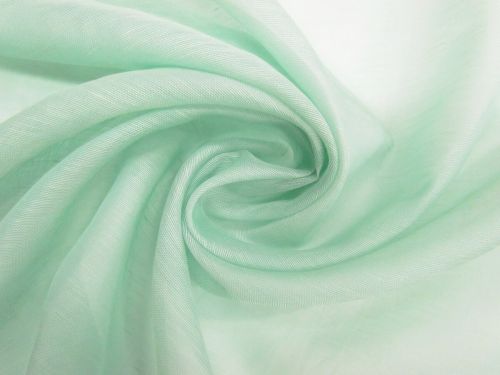 Great value Silk Linen Slub Organza- Soft Mint #12109 available to order online New Zealand