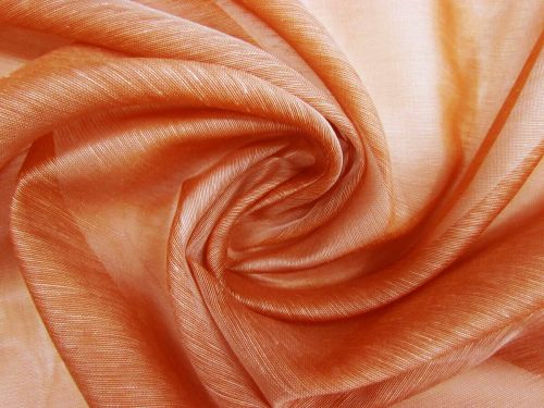 Great value Silk Linen Slub Organza- Terracotta #12115 available to order online New Zealand