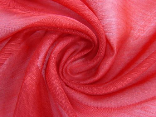 Great value Silk Linen Slub Organza- Rose Red #12116 available to order online New Zealand