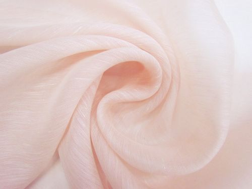 Great value Silk Linen Slub Organza- Blossom Pink #12118 available to order online New Zealand