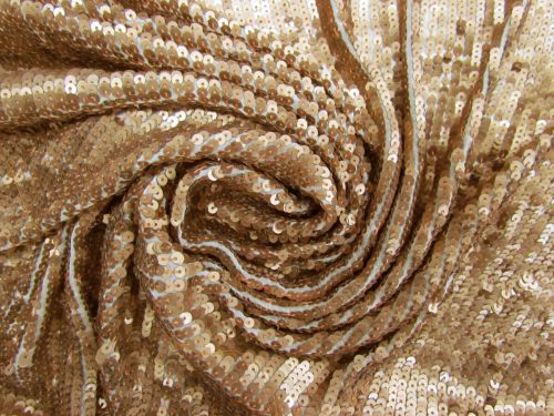 Great value Embroidered Sequins On Silk Chiffon- Gold Rush #12144 available to order online New Zealand